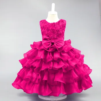 

new baby girl clothes dress girl wedding princess girl dress Birthday party Stage performance Wedding presiding tutu dress