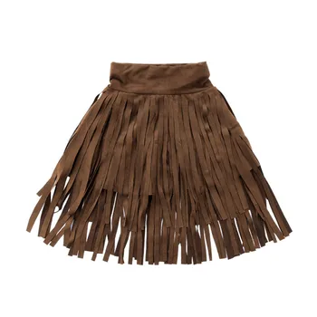 

New Fashion Summer Princess Girls Skirt Kids Baby Party Wedding Casual Cotton Tassel Long Skirts