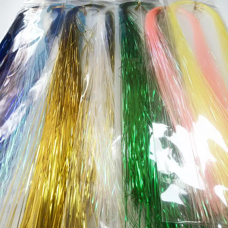 

2017 new fishing flash line mix 7 colors Flashabou Fly Tying material 7 bags/lot length 44cm