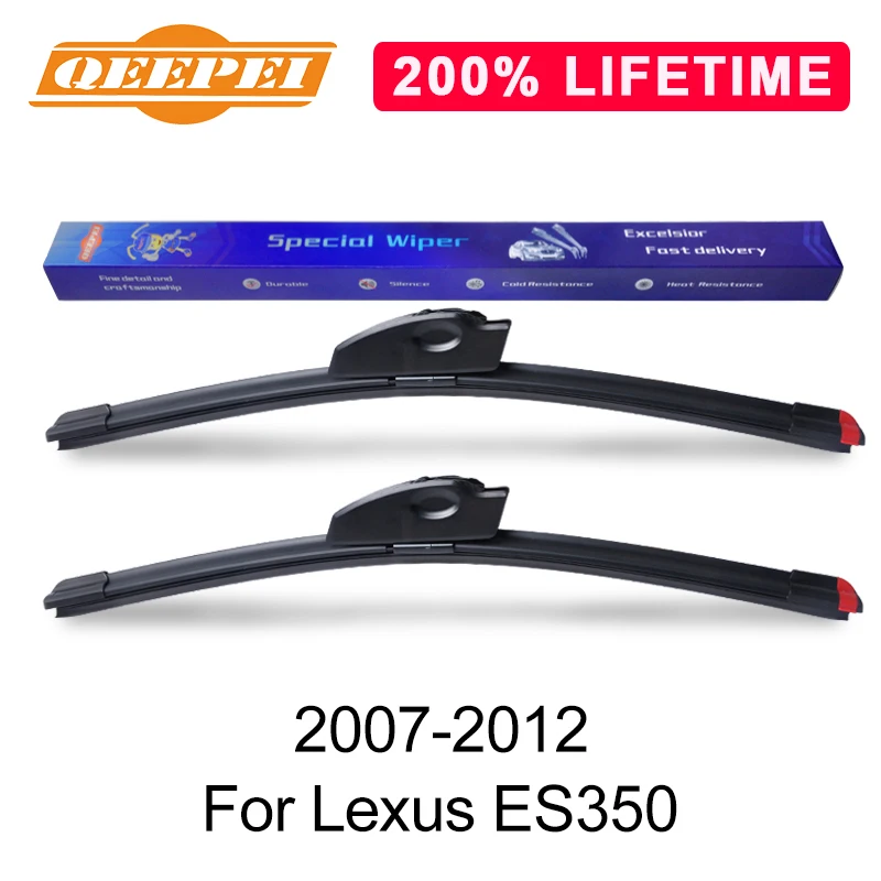 QEEPEI Replace Wiper Blade For Lexus ES350 2007 2012 Silicone Rubber Windshield Windscreen Wiper