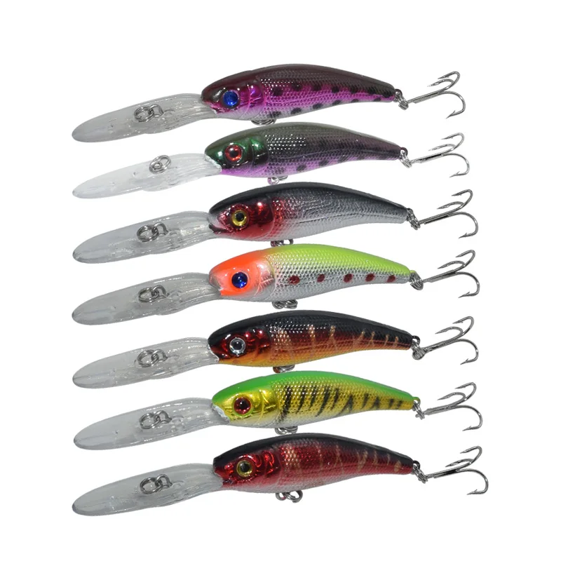 

15Pcs/set 10cm 7.8g Fishing Lure Minnow Hard Bait with 6 # hook Fishing Tackle Lure 3D Eyes Crankbait ST-209