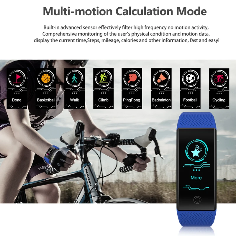 Smart wristband Waterproof fitness bracelet heart rate monitor smart band Pedometer Activity tracker sleep monitor smart watch