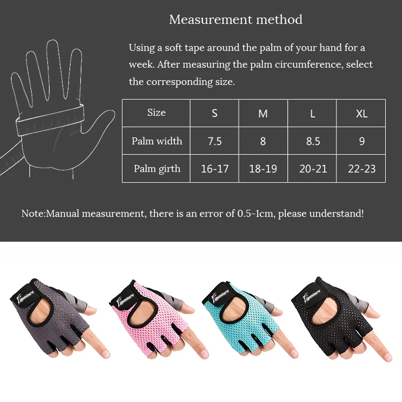 QUESHARK Women Shockproof Half Finger Weightlifting Gloves Sport Gym Fitness Gloves Non-Slip Durable Dumbbell Workout Gloves XL
