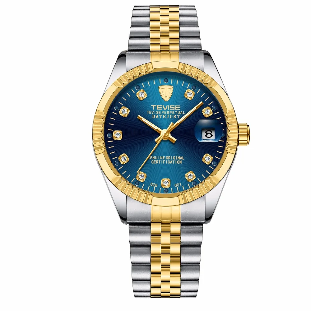 TEVISE Brand Luxury Men Automatic Watch Man Tourbillon Mechanical Watches Movement Gold Clock Relogio Masculino mechanical watch