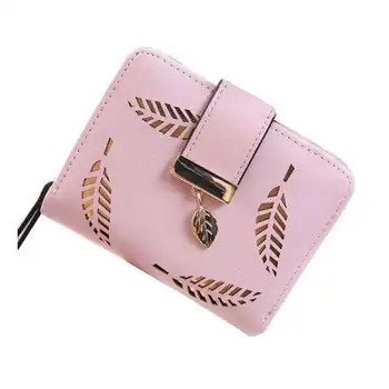 

Women's coin purses holders wallet Female Leather short Wallet Portomonee portfolio lady short carteras