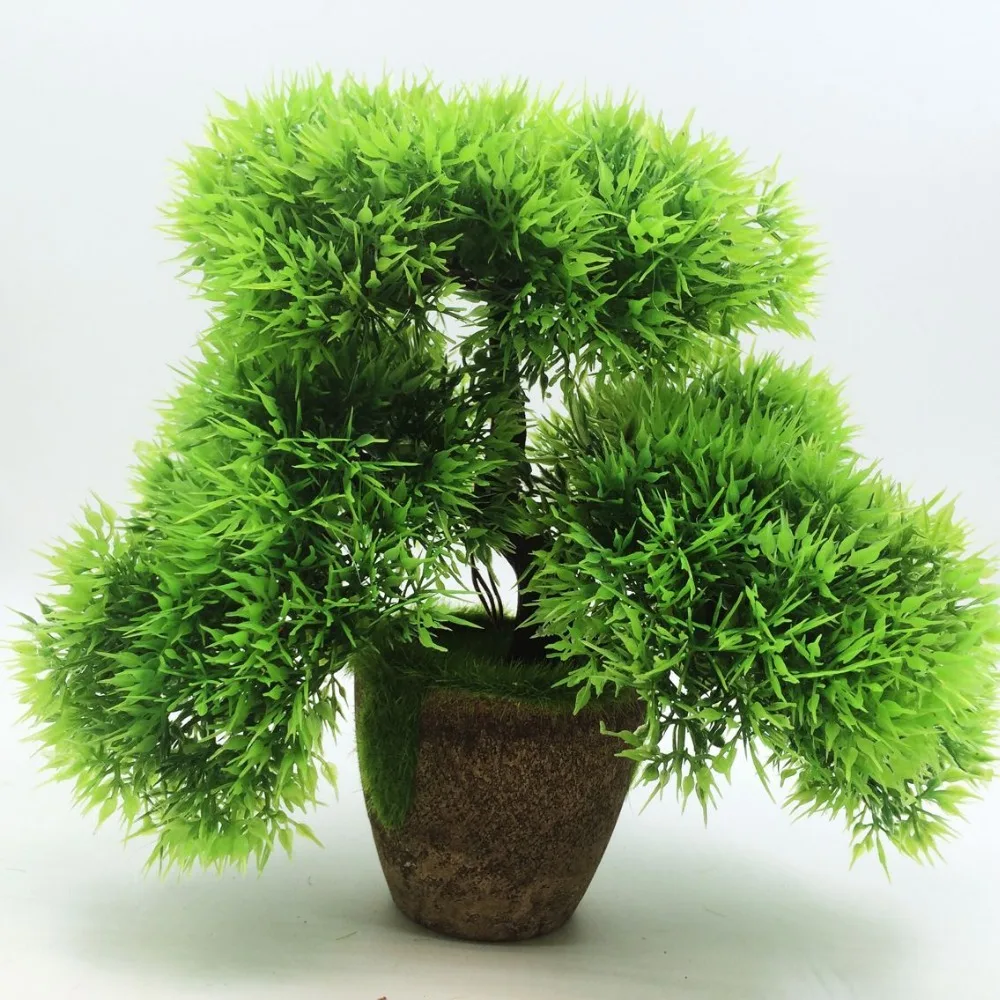 Umělé borovice bonsai Bonsai stromy na prodej Květinové dekorace Falešné rostliny Simulace Flores Artificiais Desktop Zobrazení Bonsai