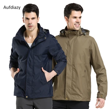 

Aufdiazy Outdoor Sports Men Camping Hiking Jacket Spring Autumn Coat Trekking Sport Men's Windbreaker Waterproof Jackets, OM011