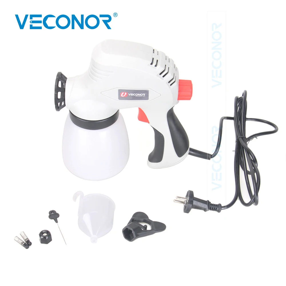 

Electric Paint Spray Gun Tool Sprayer Capacity 800ml Adjustable Flow 120W Input 0.8mm Nozzle Detachable Container
