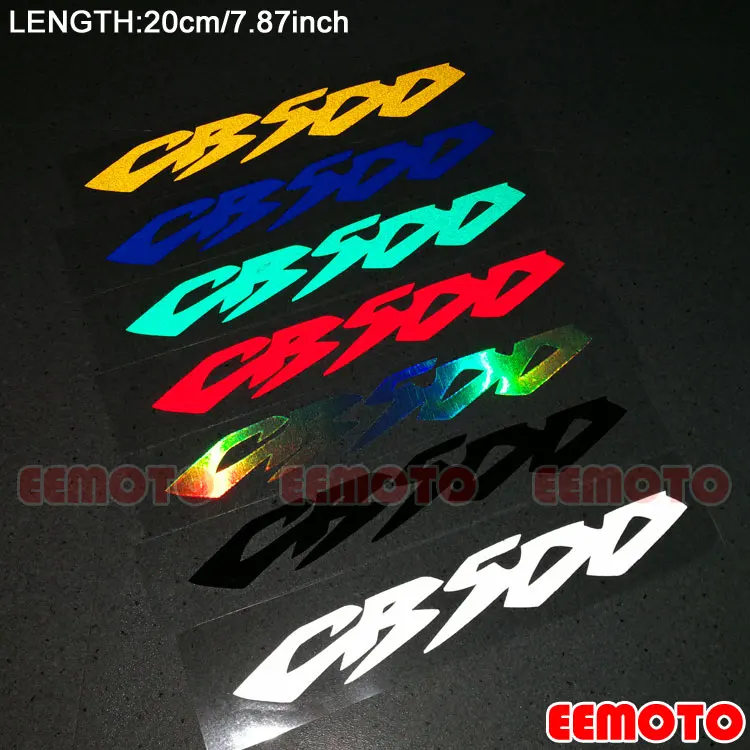

Motorcycle wheels rims helmet Body Shell Tank Pad Motorbike Fairing Reflective Decals Stickers logo label for HONDA CB500 CB 500
