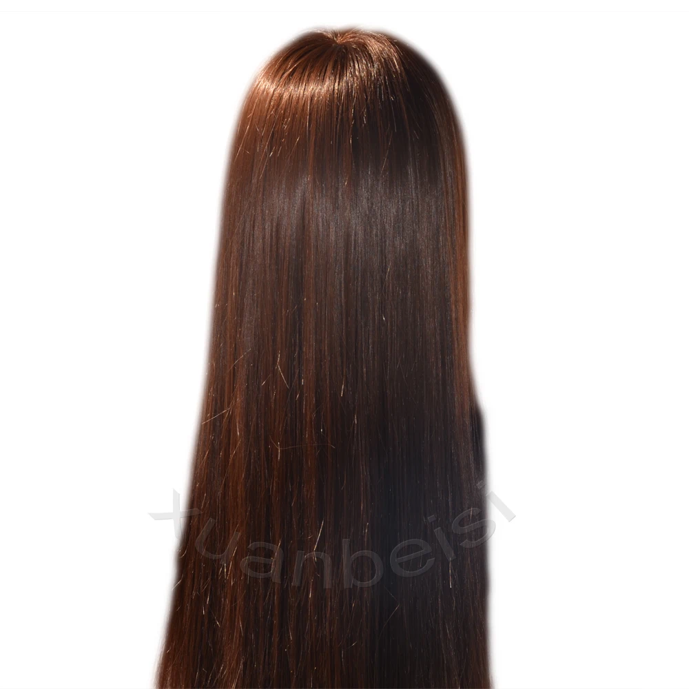  100% High Temperature Fiber Long Hair Dummy Hairdressing Training Head Model with Clamp Stand Pract