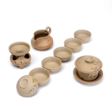 Китайский керамический чайный набор подарки грубая Керамика Чайные Наборы Китайский кунг-фу чайный горшок набор фарфоровый чайник чаша