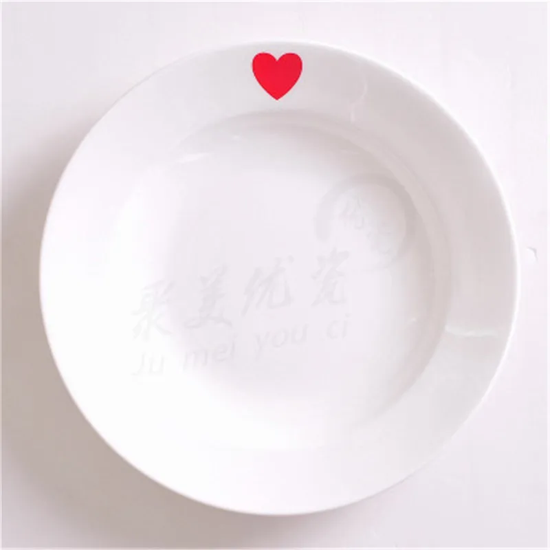 Паста Tabaklari Yemek Tabaklari Love керамическое блюдо красное сердце круглый поднос фарфоровая тарелка Platos Decorativos Свадебная табличка