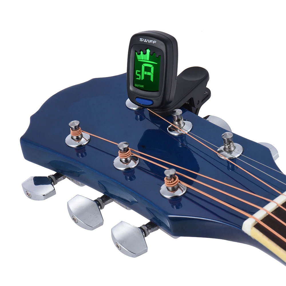 Clip On Guitar Tuner Automatic Digital Electronic Crown Tuner LCD