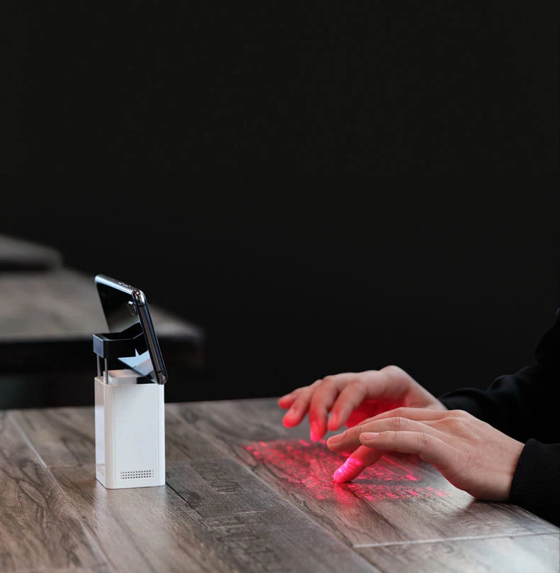 

Virtual keyboard Laser Projection Bluetooth Wireless Keyboard for iPad iPhone Android Smart Phones with Voice Broadc