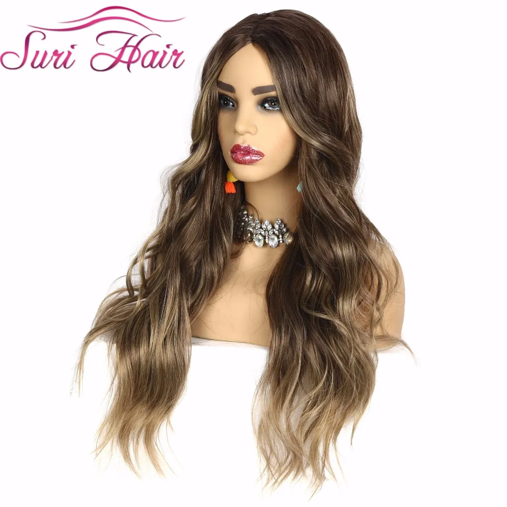 Синтетические парики Suri Hair для женщин волнистые длинные волосы высокая