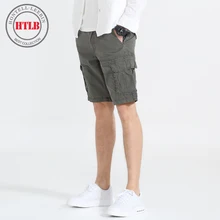 Htlb новые летние Для мужчин карман Шорты для женщин Для мужчин хлопок Твердые Тонкие по колено Slim Fit Шорты для женщин Для мужчин плюс Размеры брендовая одежда