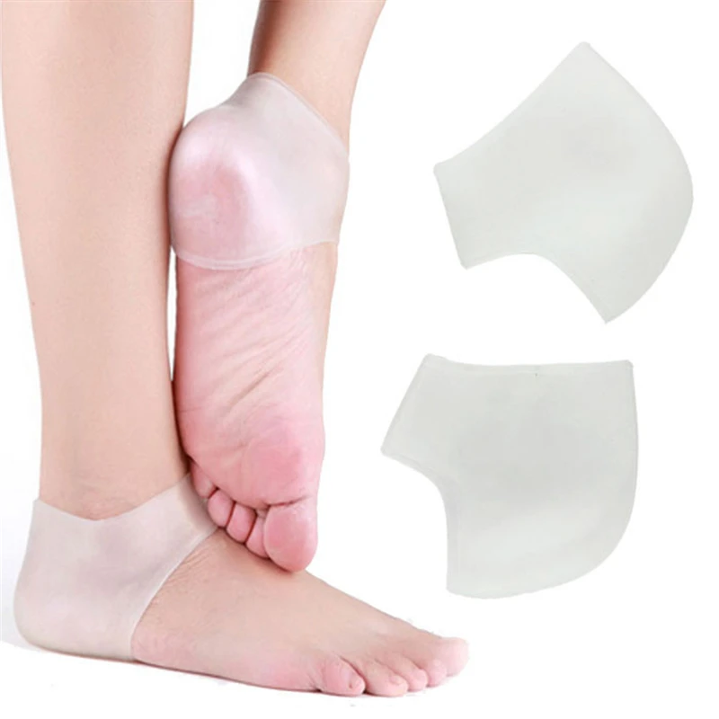 

1pair Prevention Socks Women Silicone Soft Moisturizing White Anti Crack Sock Gel Heel Socks Calcetines Mujer