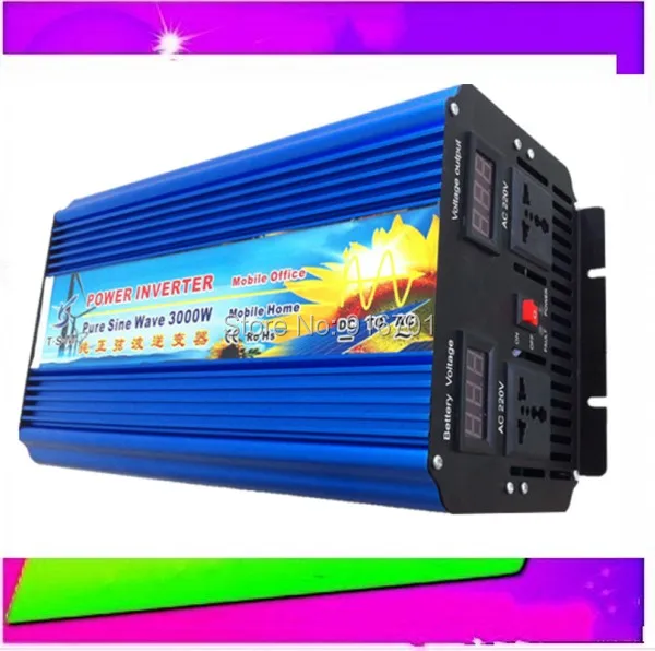

DC til AC Inverter 3000W pure sine wave inverter Inverter12v 24V 48V to 230v 3000W inversor de onda senoidal pura