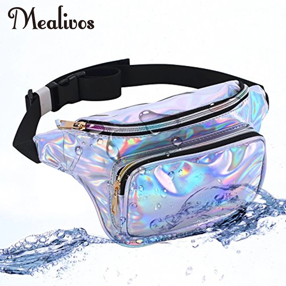 Mealivos New Holographic Fanny Pack Laser Waist Packs Heuptas Hip Bag Women's Waistband Banana Bags Waist bag Unisex cintura