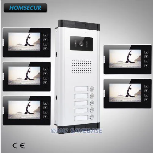 

HOMSECUR 7" Apartment Video Door Intercom System with LCD Color Screen for Secure Home