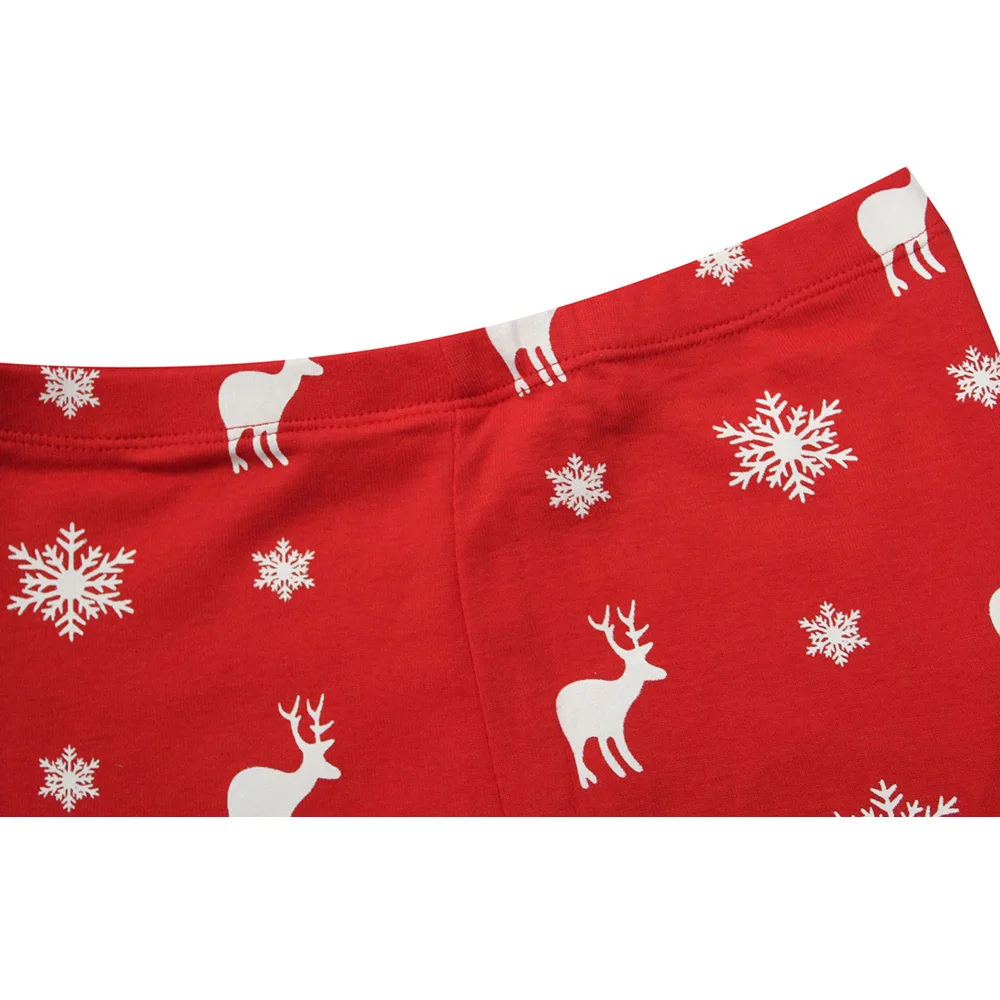 New Merry Christmas Pajamas Sets For Girls Boys Children Red Sleepwear For Christmas Deer Printing Nightwear Pijamas