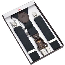 Офисные 4 зажима из натуральной кожи подтяжки с бесплатной доставкой