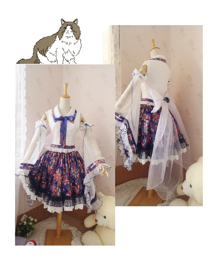 [По индивидуальному заказу] Аниме Touhou Project Kochiya Sanae платье лолиты Косплей Костюм Любой размер полный набор женщин Хэллоуин