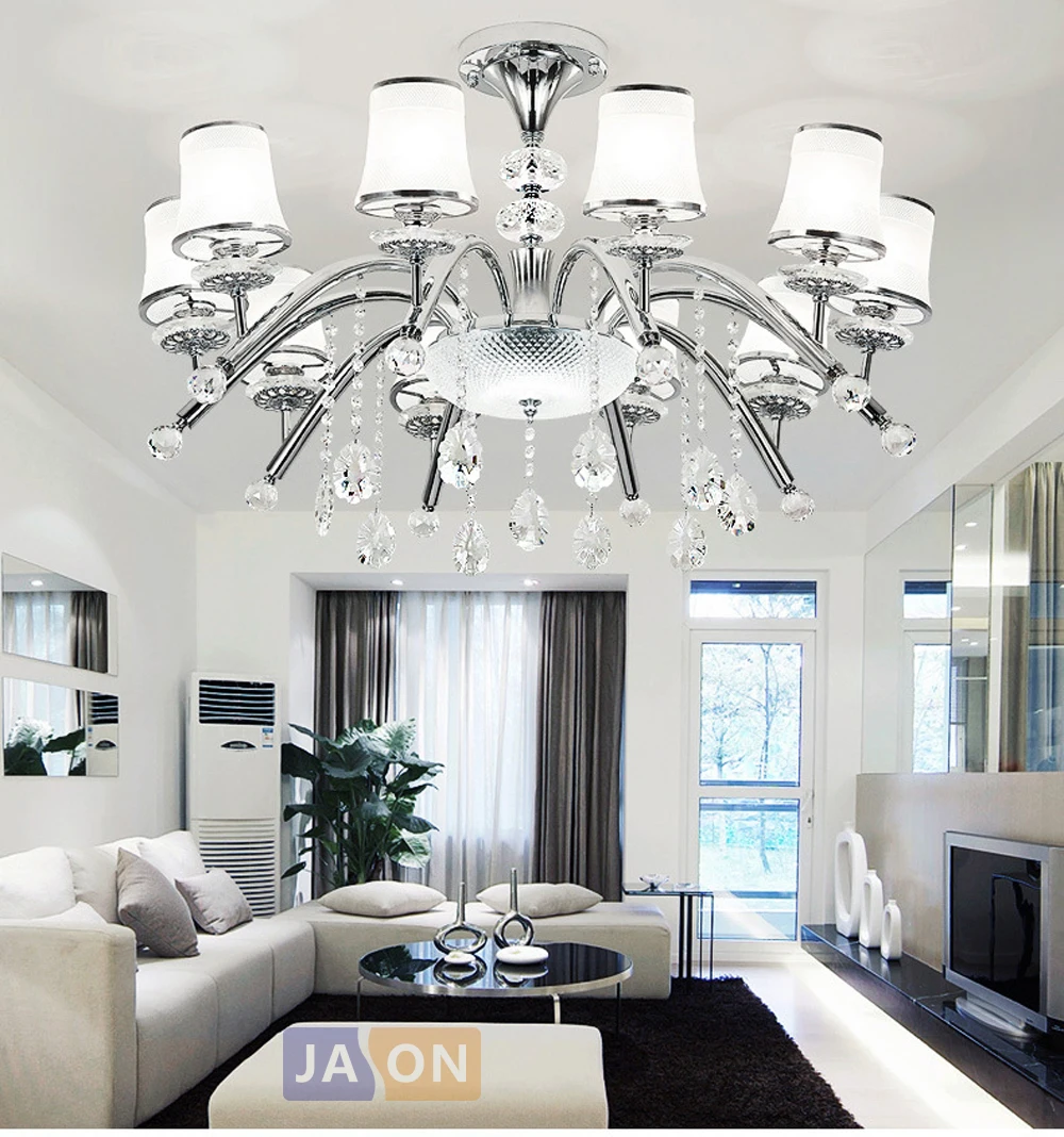 Светодиодный e14 Скандинавское железное Хрустальное стекло Хромированный Светодиодный светильник светодиодный кулон светильники
