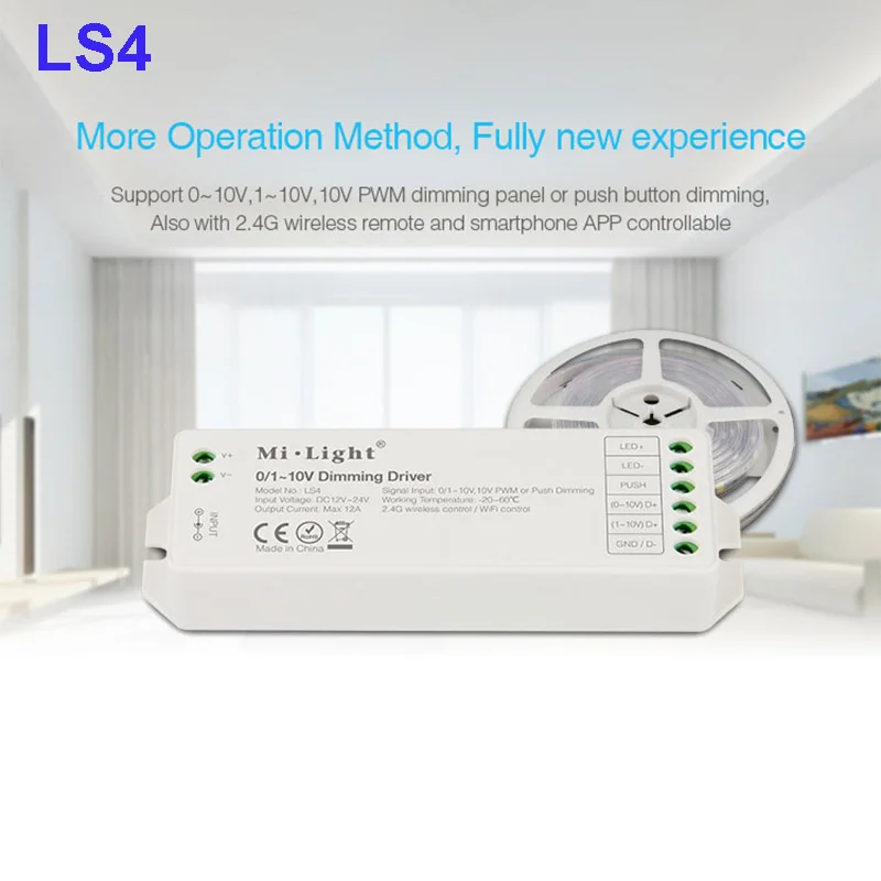 Miboxer L1 L4 1CH 4 CH 0~ 10V Светодиодный переключатель сенсорной панели переключатель LS4 0/1~ 10V регулятор мощности света для одноцветной светодиодной ленты