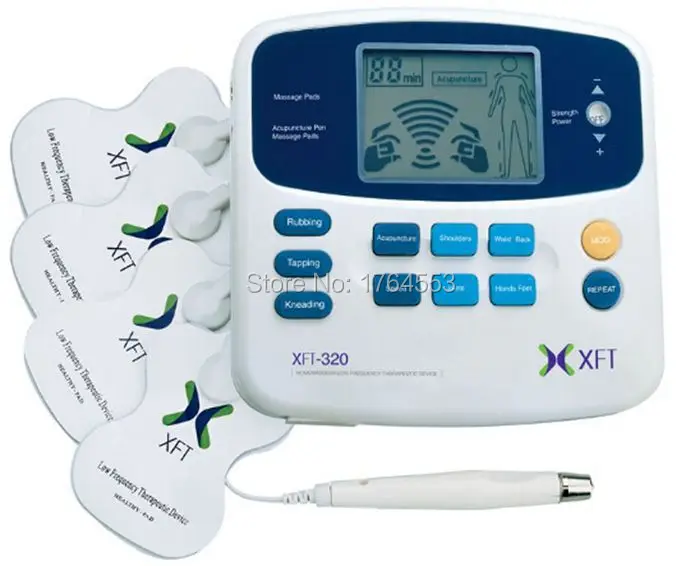 Dual Tens Machine Digital Massage XFT-320A +4 Pads+ Accupuncture Pen Low Frequency Therapeutic Stimulator Body Slimming Massager-5