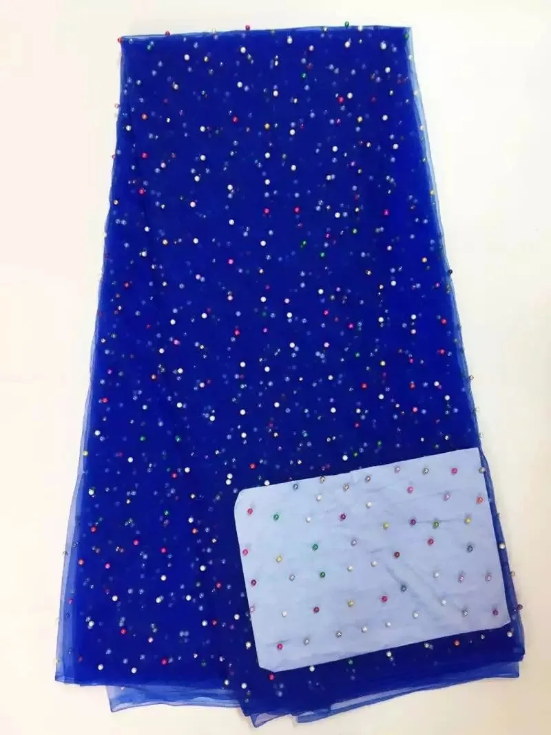 Новая вышивка африканская чистая кружевная ткань королевский синий, зеленый, оранжевый сетка, фатин, кружева, нигерийский французский гипюр шнур кружева XY448B
