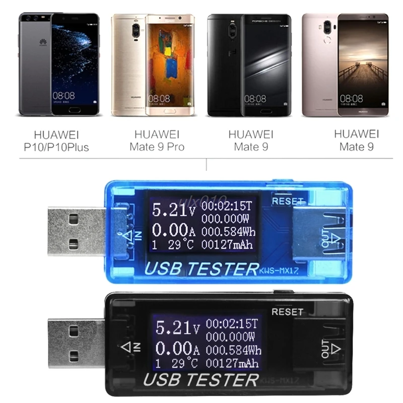 

8 in 1 LCD USB Current Voltage Detector Charger Capacity Tester Meter Power Bank S09 Drop ship