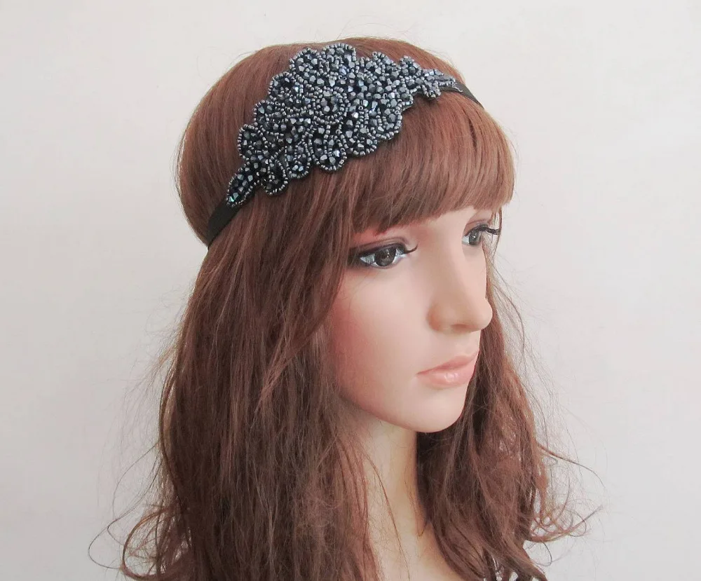 Wholesale and Retail fashion handmade beads sewing Elastic headband