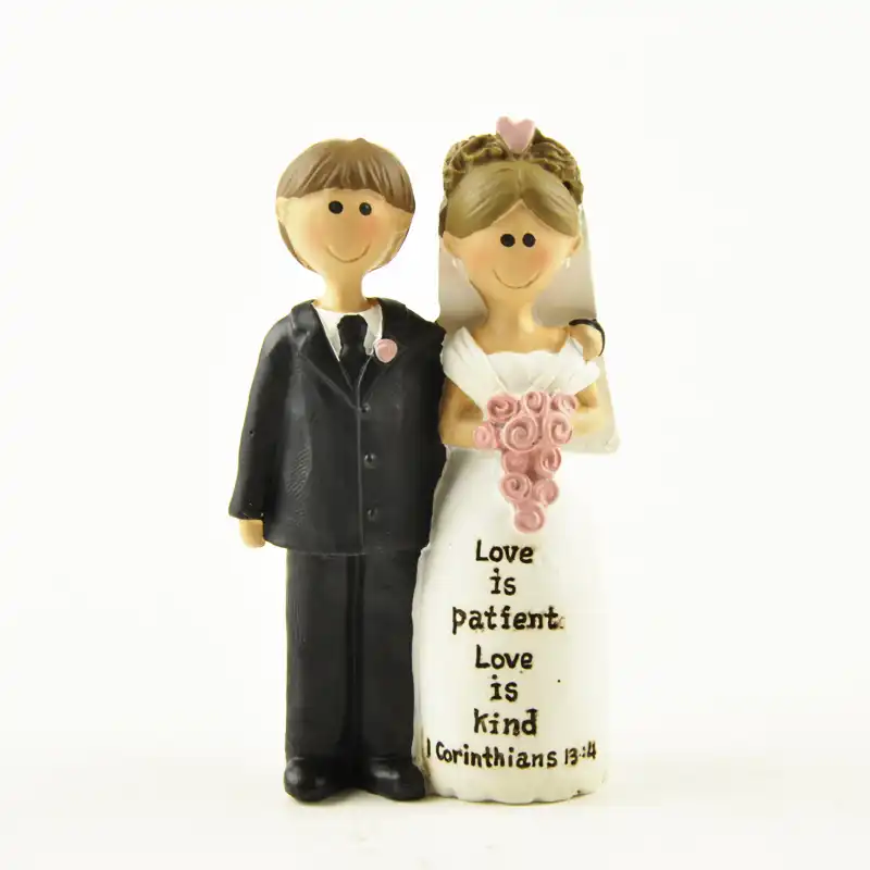 Christian Gift Cake Toppers Dolls Bride And Groom Figurines Funny