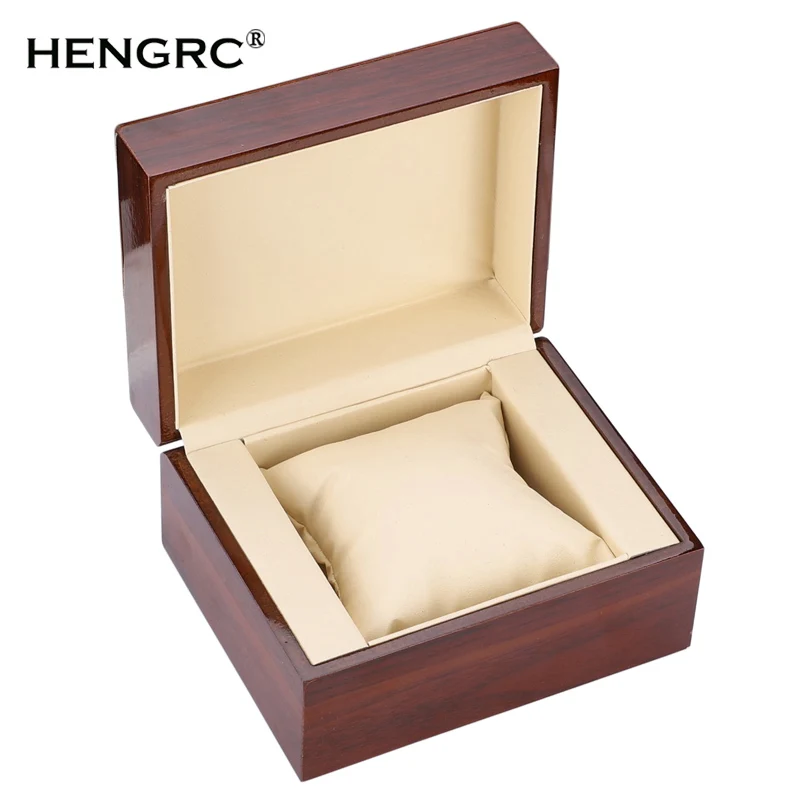 

HENGRC Watch Case 1 Grid High-end Watch Box Watches Storage Quality Pu Leather Handmade Table Box Factory Outlet