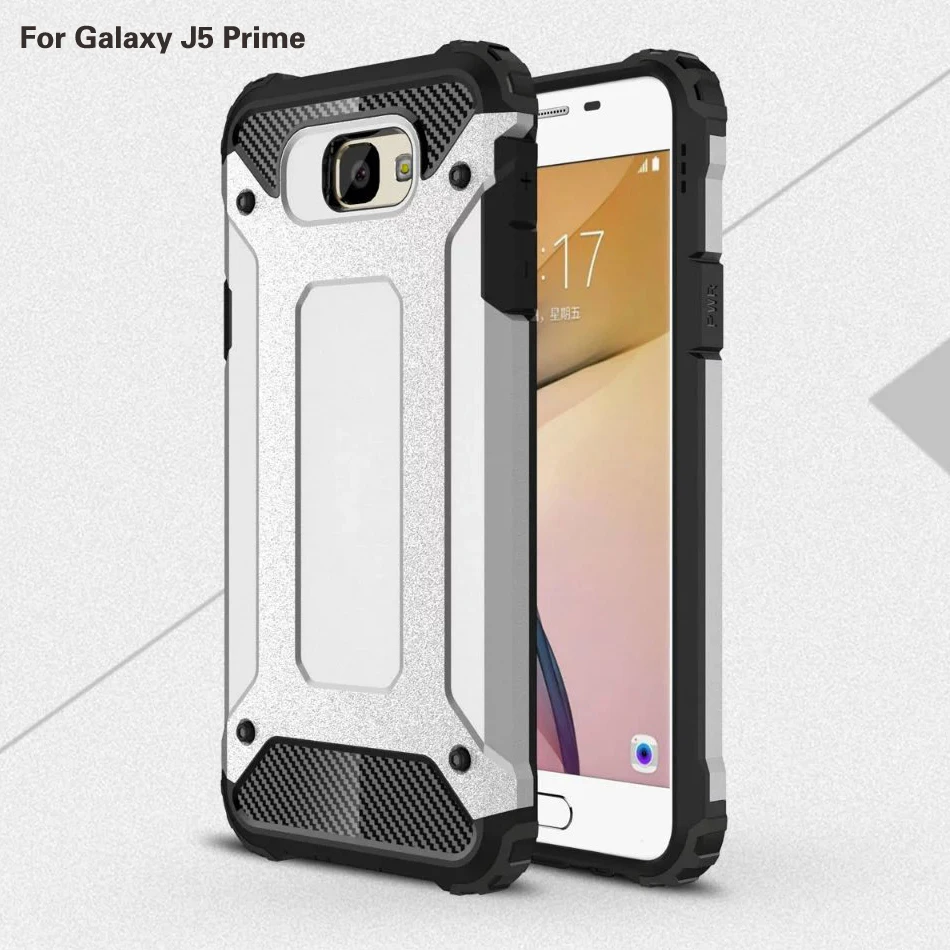 

Soft Silicon + PC Hard Armor Anti-knock Back Cover Cases For Samsung Galaxy J5 Prime ( On5 2016 ) Case