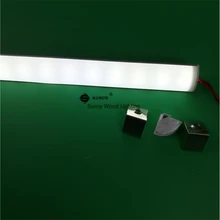 5 шт./лот 0,5 м/катушка 45 градусов угловой алюминиевый профиль с 5630 светодиодной полосой, 12 В 7 Вт бар для кухни, шкаф, бухта или шкаф светильник