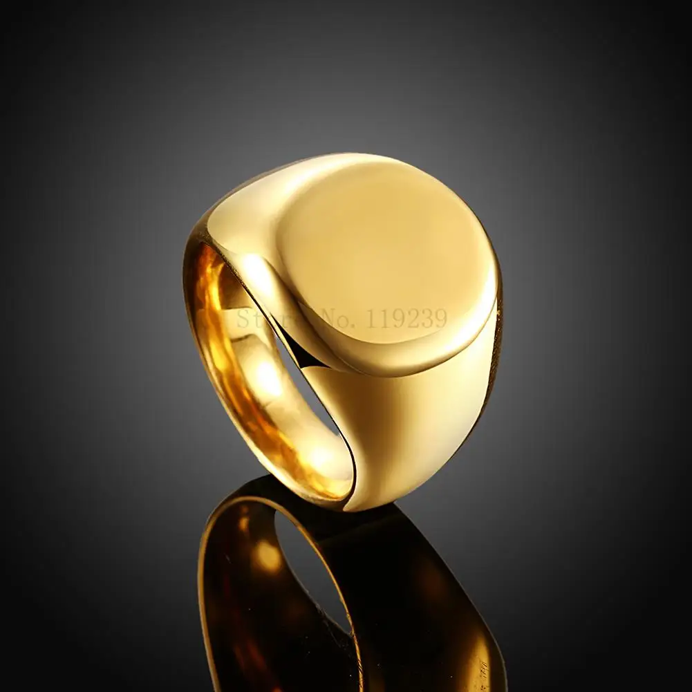 Gr109 2017 New Fashion Men Yellow Gold Color Ring Simple Blank Gr109 2017 New Fashion Men Yellow Gold Color Ring Simple Blank Margin Jewelry Item Hot Ing Males S Chunky Designer Jewellery In Rings From