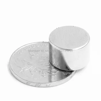 

20pcs Strong Round Dia 15mm x 10mm N35 Rare Earth Neodymium Magnet Art Craft Fridge 15x10mm