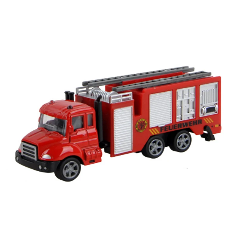 

Pull back alloy car Fire car model toy children's toy simulation