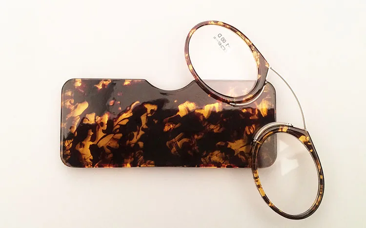 Черепаха мини очки для чтения+ 1,0 до+ 3,5, портативный SOS кошелек ридер с Чехол, зажим для носа на мини очки для чтения с Чехол