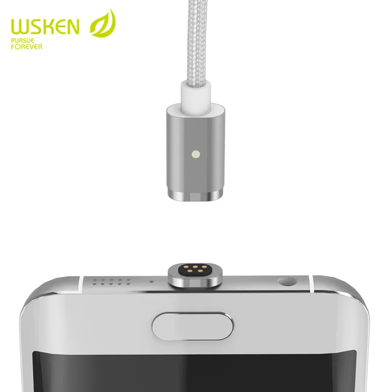 WSKEN Metal mini 2 magnetic cable 2 in 1 usb Cable for iPhone7 6s 6s plus