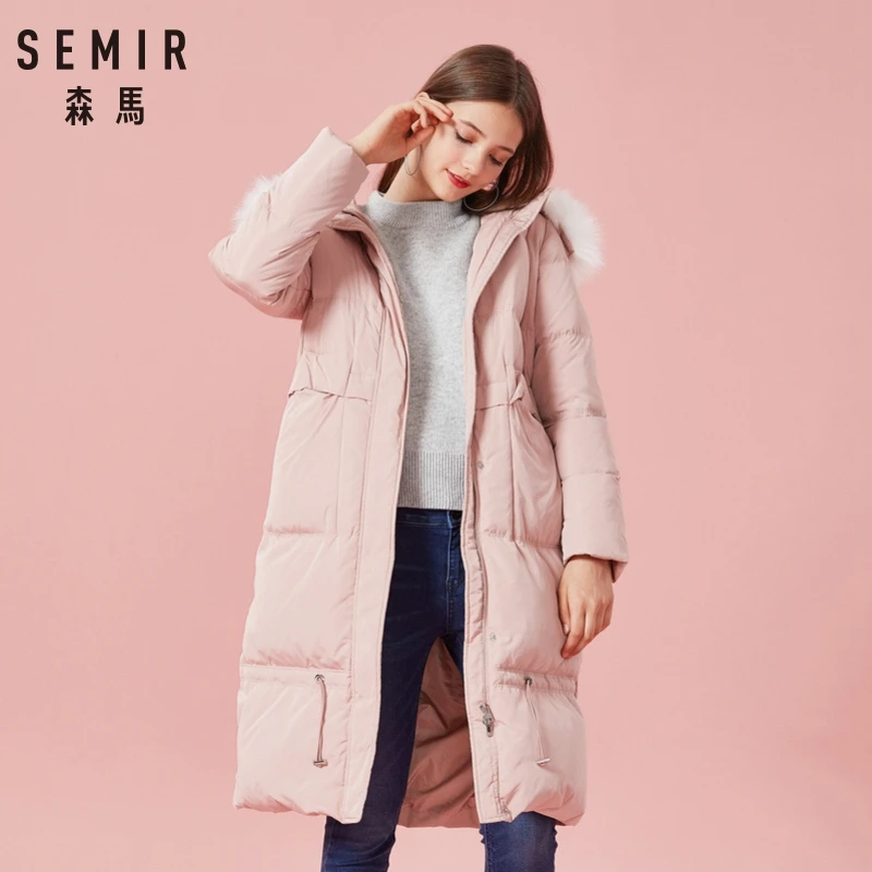 Goedkoop Semir Nieuwe 2019 Winterjas Jas Vrouwen Down Plus Size Xxl Dikke Warme Lange Losse Hooded Sneeuw Slijtage Katoen Gewatteerde jas