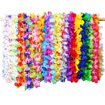 

36 Pcs/Set Tropical Hawaiian Flower Garland Party Necklace Garlands Leis Supplies Decoration Best Price