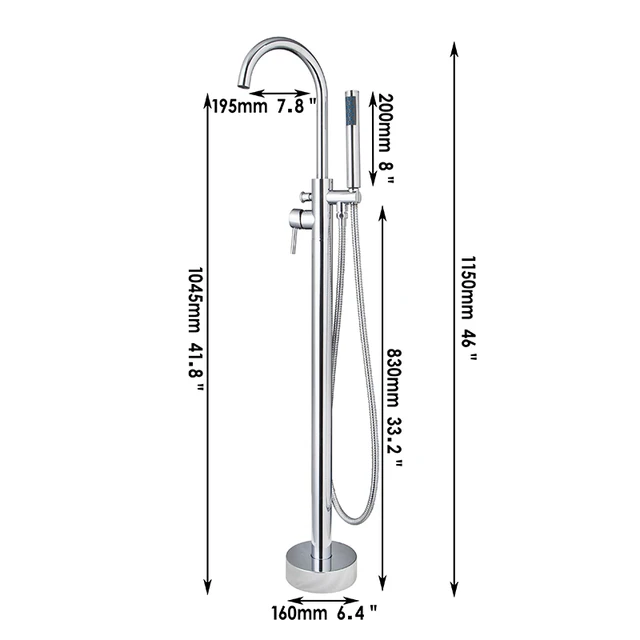 Chrome Floor Shower