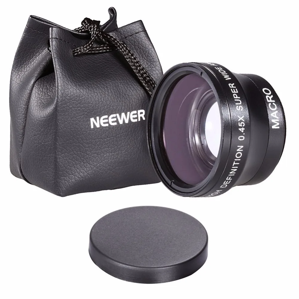 Neewer 37 мм 0.45X широкоугольный объектив + макро сумка для объектива Canon и любой камеры
