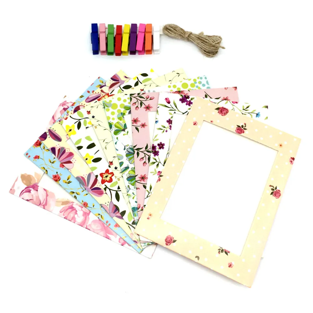 

10 Pieces / Set Of Clip Wall Decoration Diy Creative Frame With Mini Color Clothespin Perfect Home Decoration Accessories K10