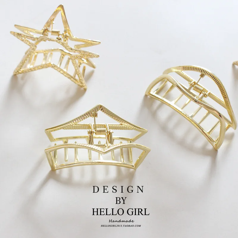 

New Fashion Hair Claws for Women Hair Barrette Hairpin Crab Metal Hair Claw Clips for Women Hair Accessories Headwear Gift