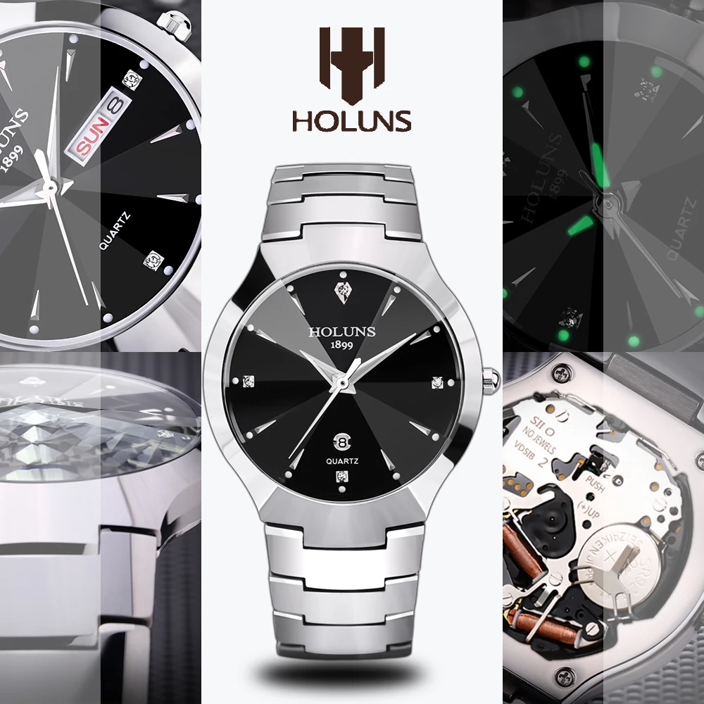 Holuns женские часы лучший бренд класса люкс кварцевые часы Вольфрамовая сталь наручные часы водонепроницаемые Модные Элегантные Montre Femme