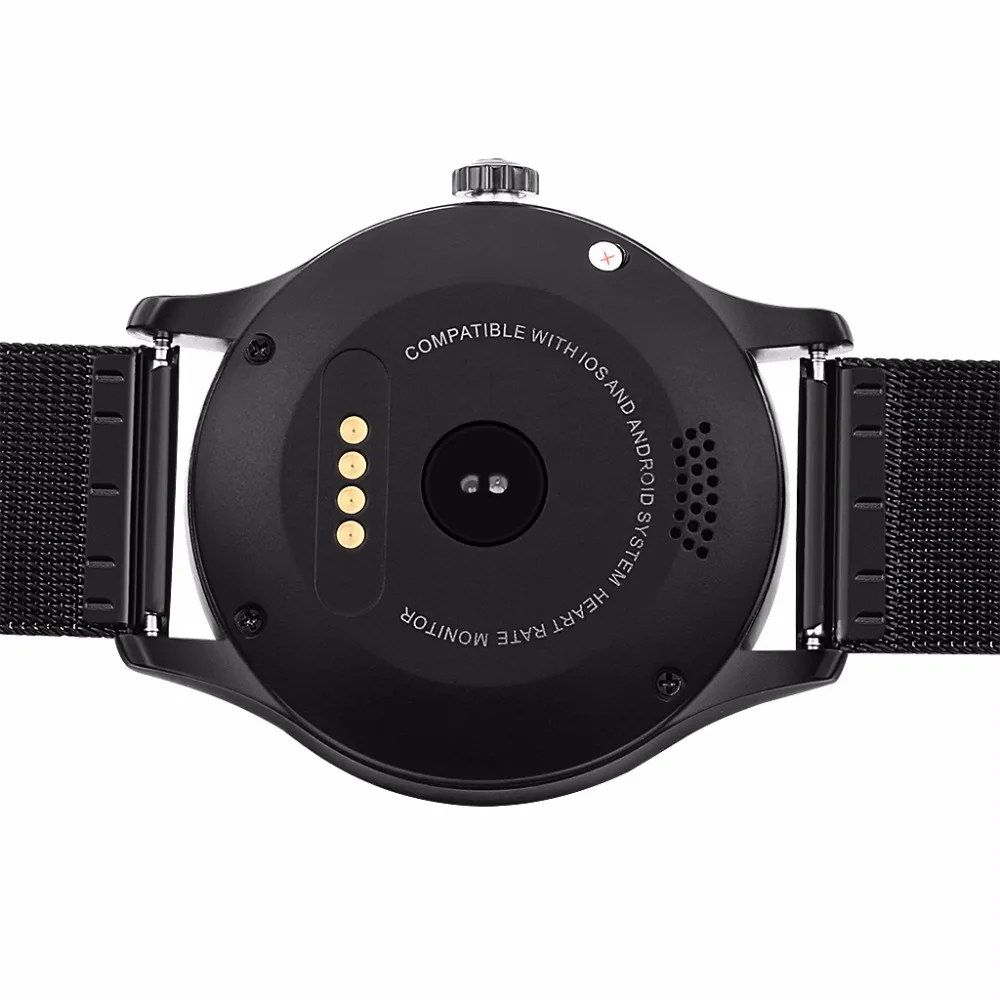 K88H Bluetooth Smart часы из металла монитор сердечного ритма часы Шагомер набора синхронизации телефона сообщение для Android IOS телефон часы